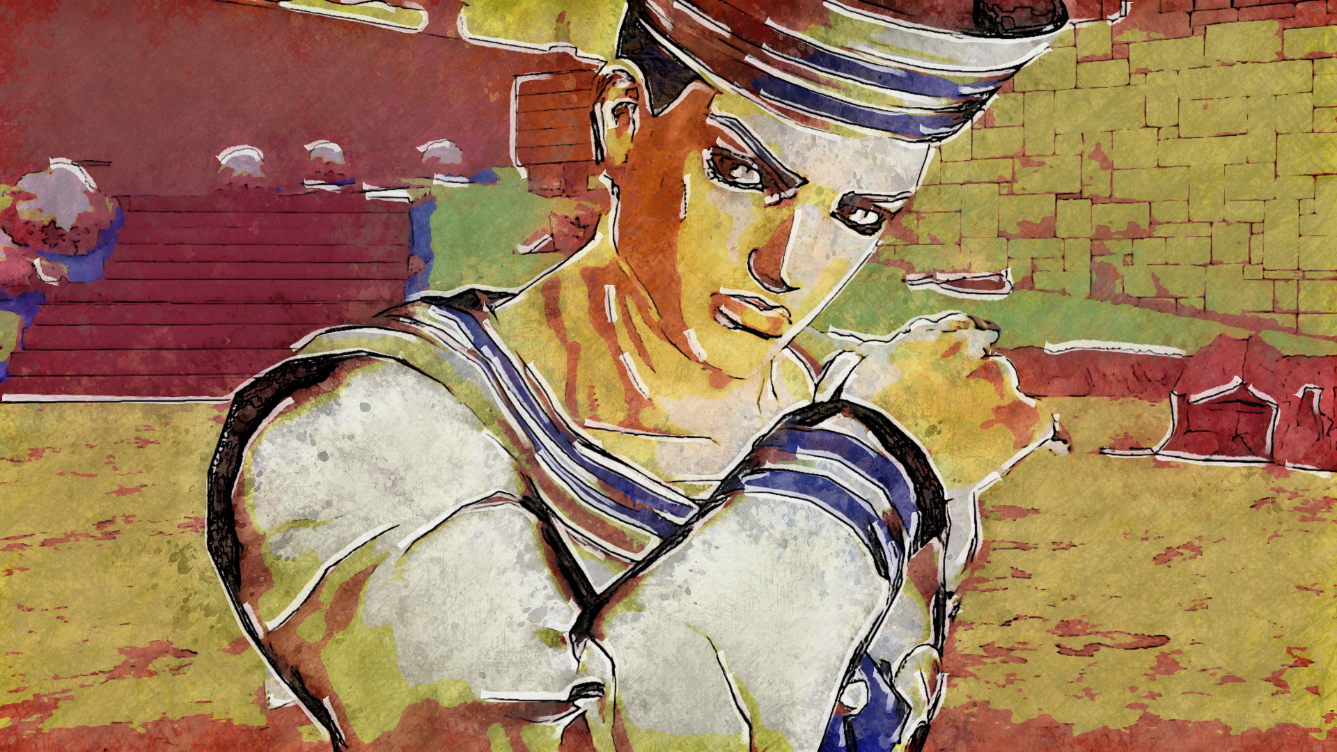 Download Josuke Higashikata Anime Jojo's Bizarre Adventure HD Wallpaper
