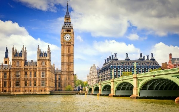 Man Made Big Ben Monuments London United Kingdom Thames Bridge Palace Of Westminster HD Wallpaper | Background Image