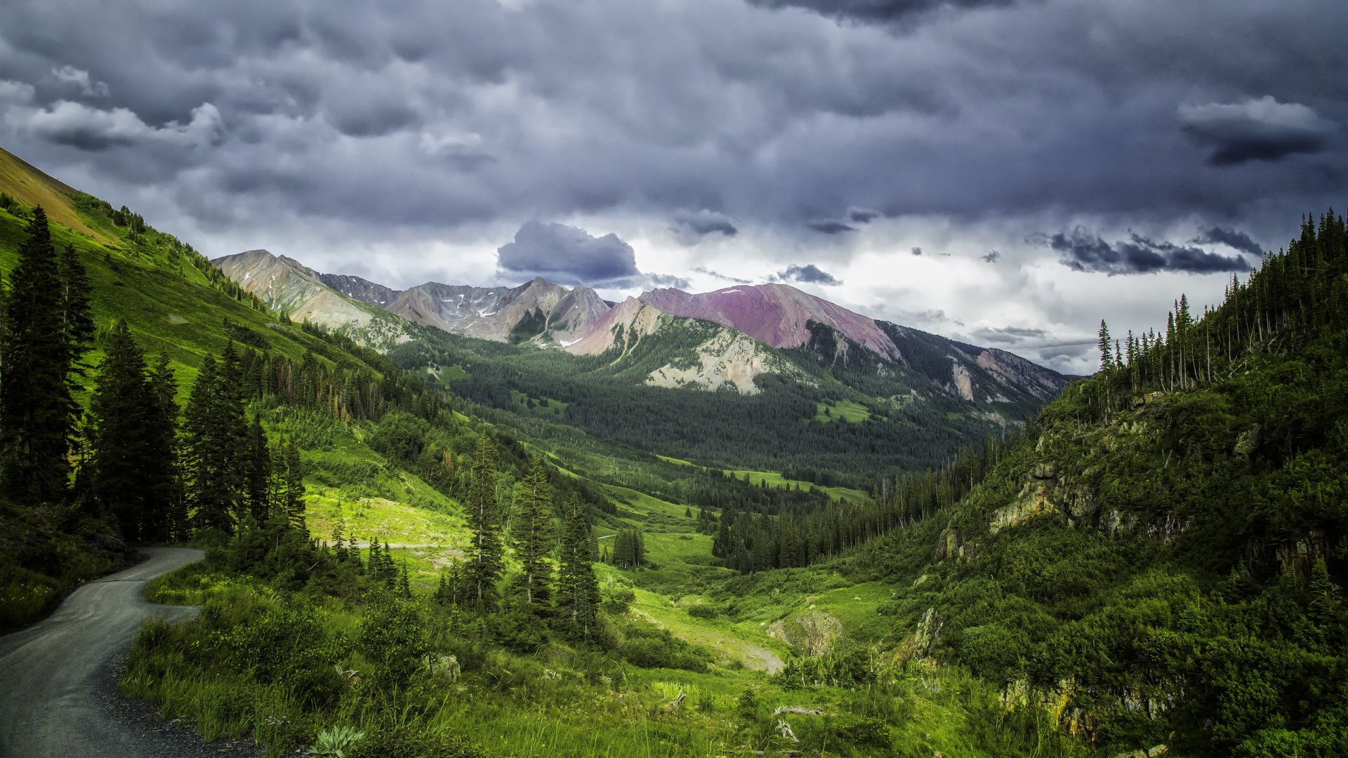 Spring Valley Road: Mountain Forest 2K Quad HD Wallpaper by Christopher ...