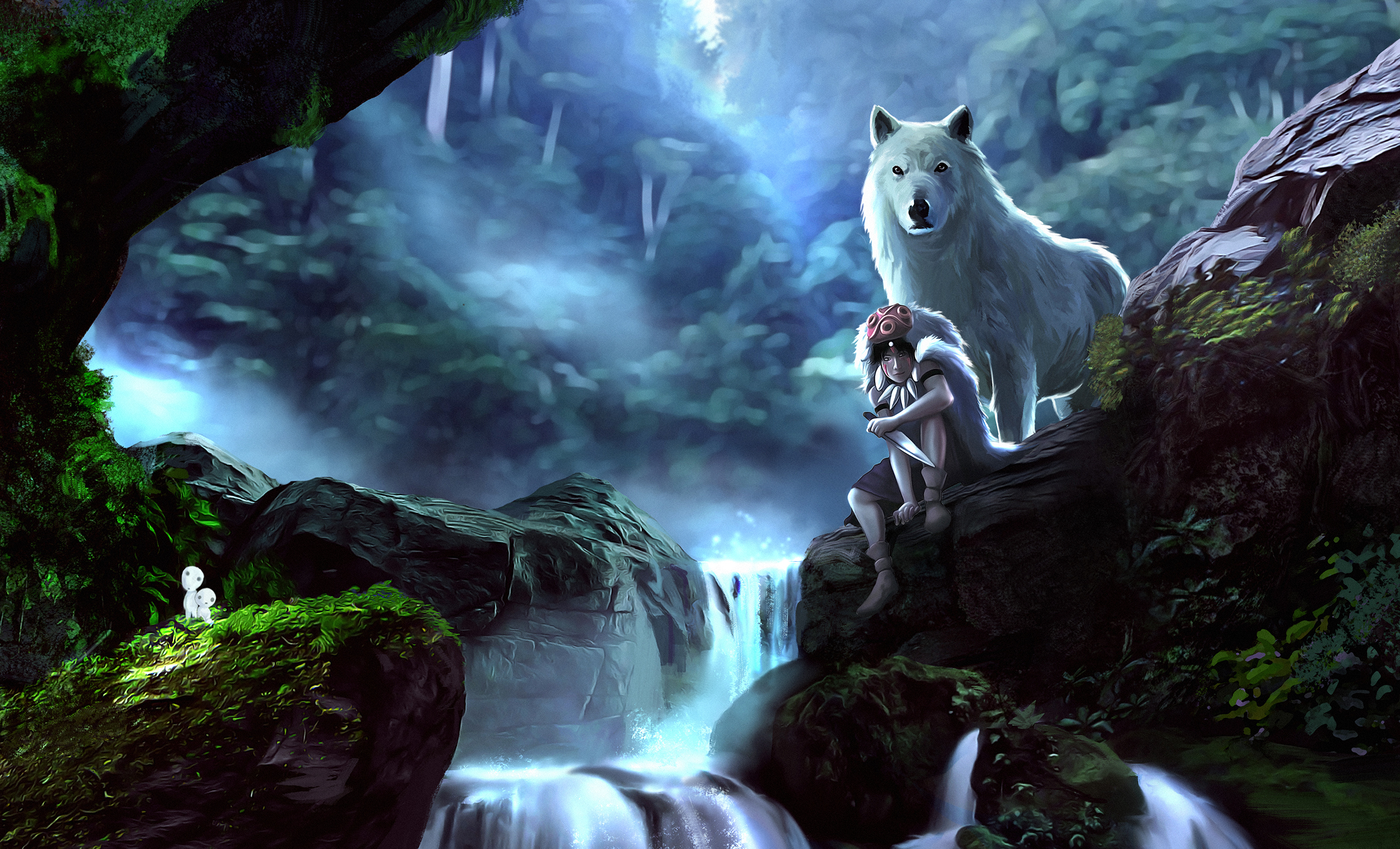 Papeis de parede 1920x1080 Princess Mononoke Florestas Anime