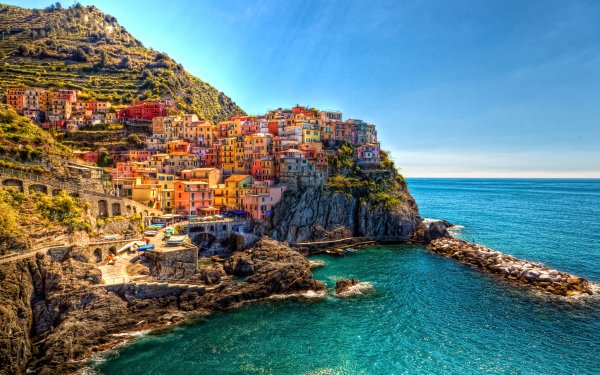 Man Made Liguria Towns Italy Cinque Terre House Village Coast HD Wallpaper | Background Image