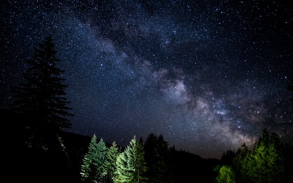 Sci Fi Milky Way Night Sky Starry Sky Stars HD Wallpaper | Background Image