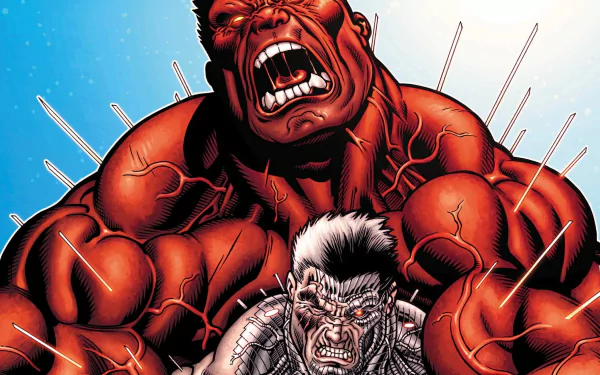 Cable (Marvel Comics) Comic Red Hulk HD Desktop Wallpaper | Background Image