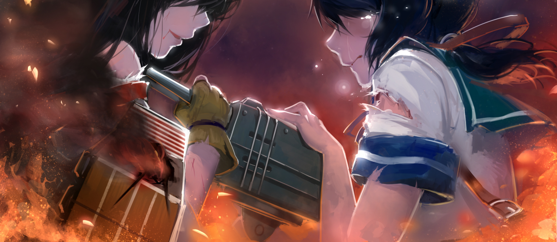 Download Akagi (Kancolle) Fubuki (Kancolle) Anime Kantai Collection HD Wallpaper