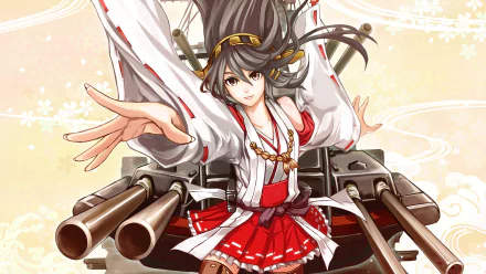 Haruna (Kancolle) Anime Kantai Collection HD Desktop Wallpaper | Background Image