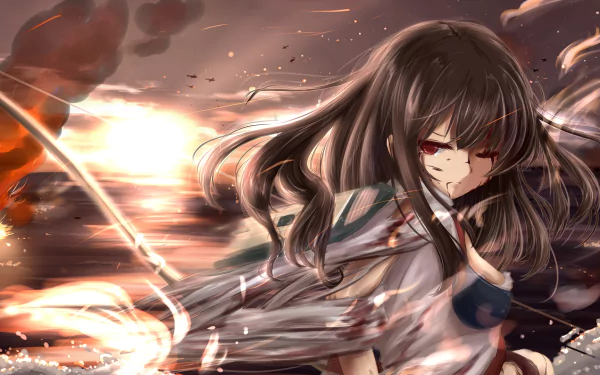 Akagi (Kancolle) Anime Kantai Collection HD Desktop Wallpaper | Background Image