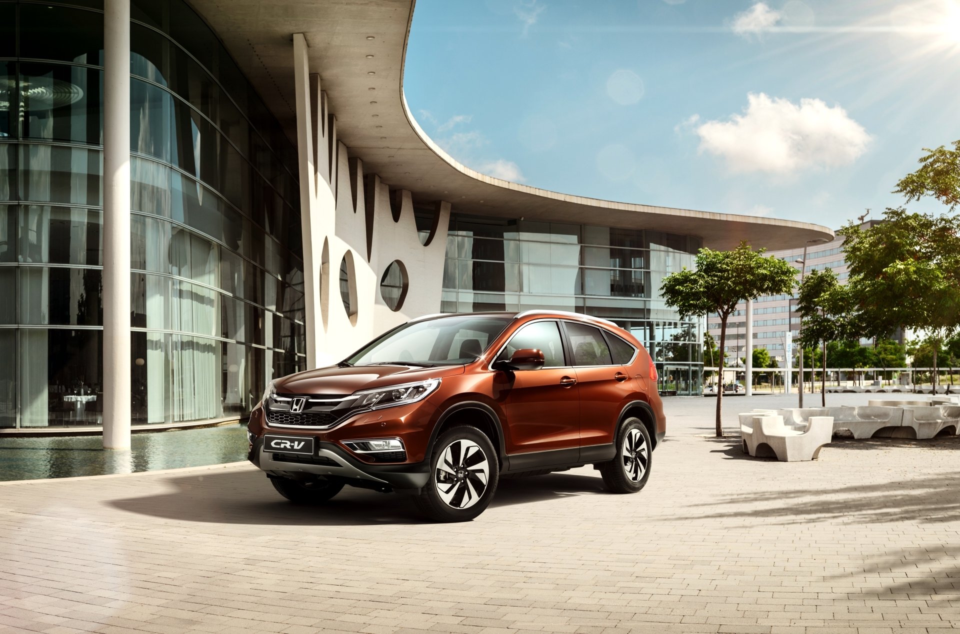 Download SUV Car Orange Car Honda Vehicle Honda CR-V 4k Ultra HD Wallpaper