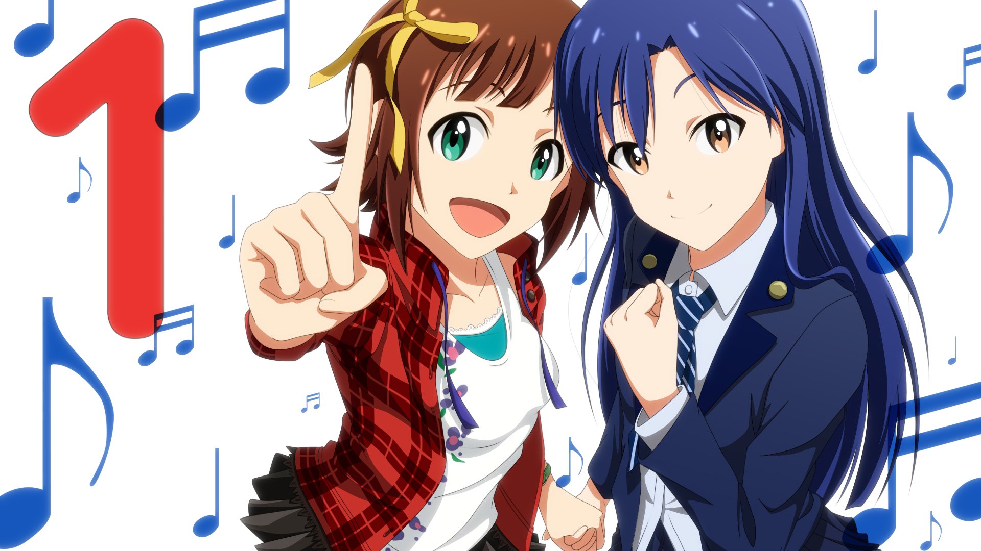 Download Chihaya Kisaragi Haruka Amami Anime The IDOLM@STER HD Wallpaper by こうちょう