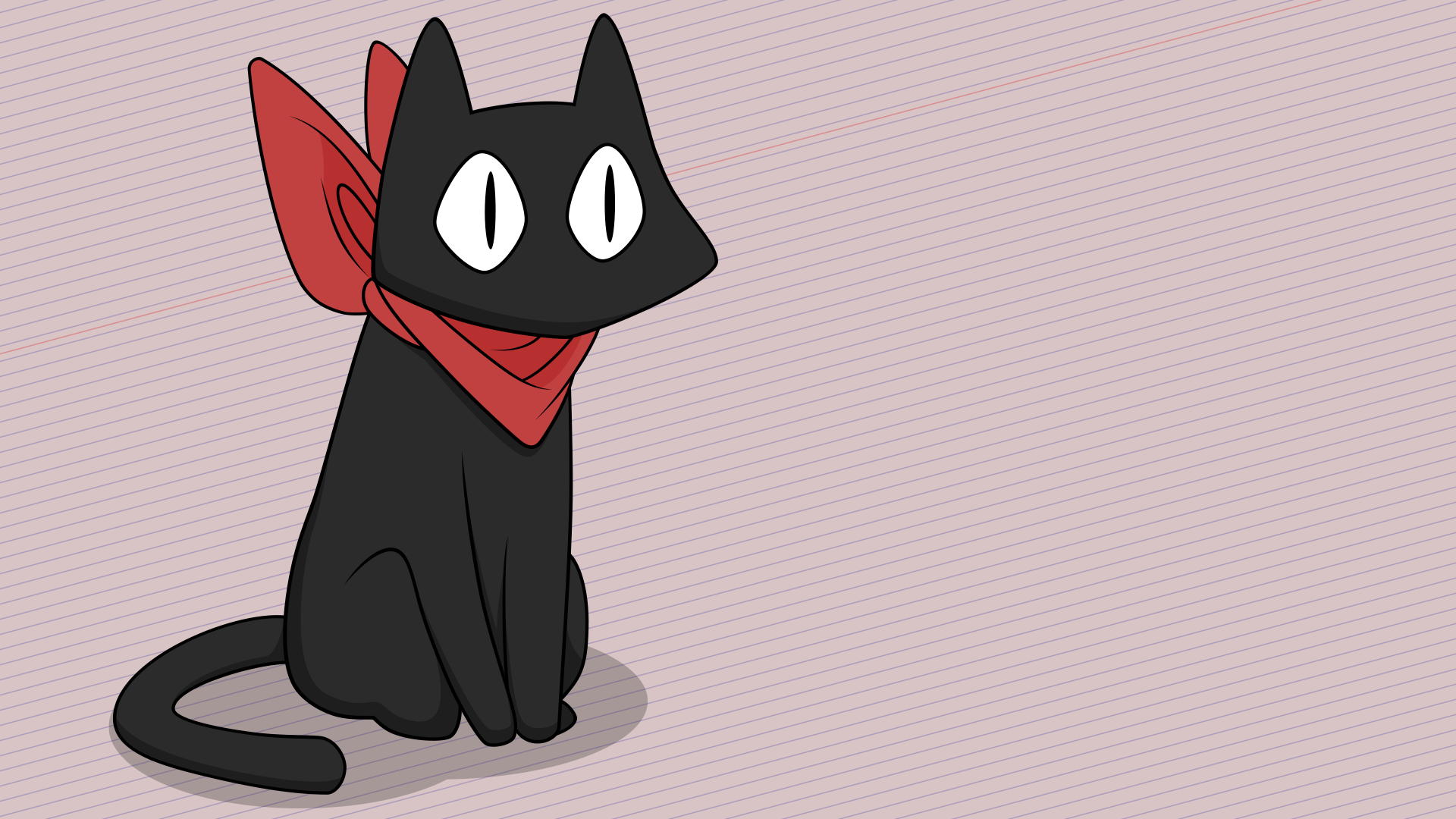 Nichijou, hakase, anime, black cat, sakamoto, cat ears, blue eyes, HD  wallpaper