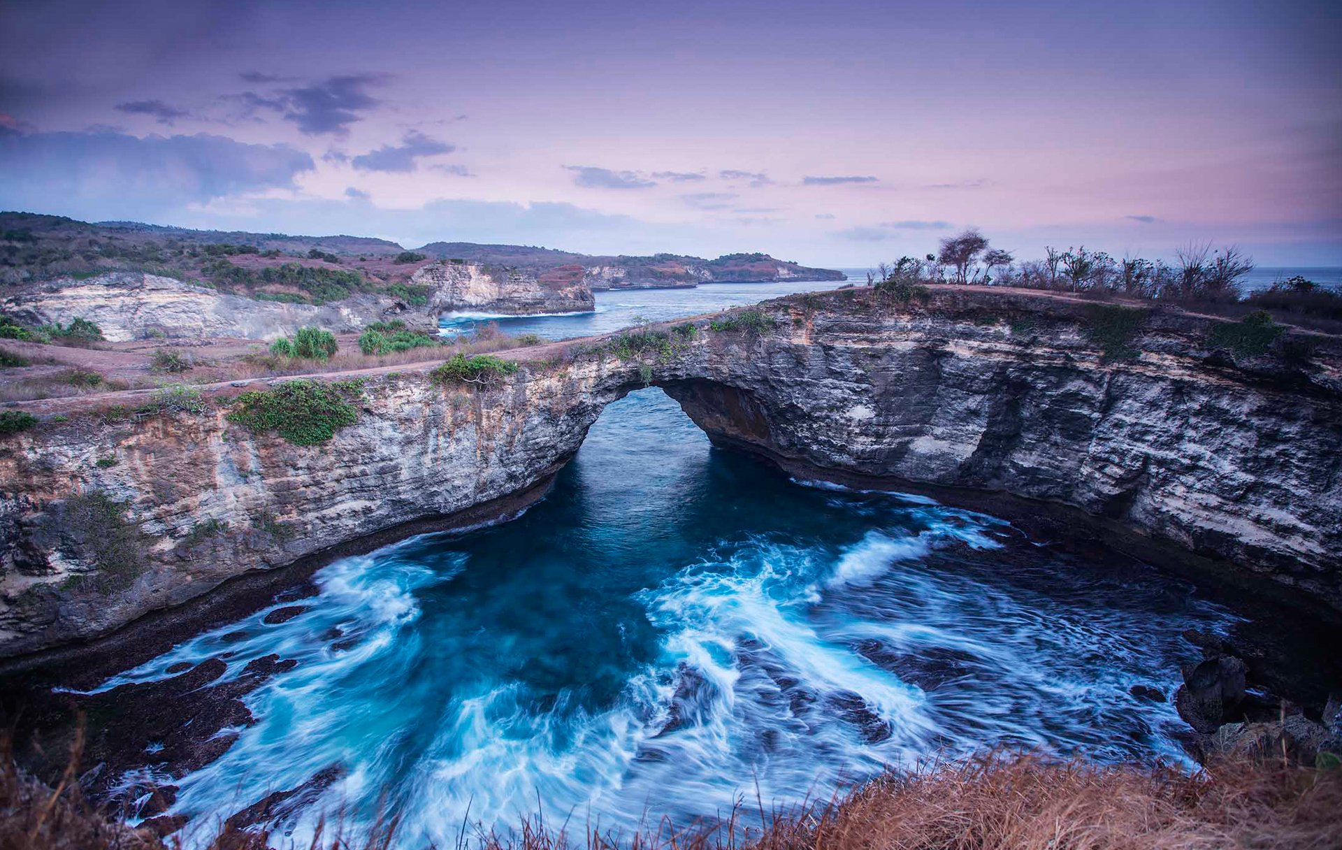 Download Ocean Coastline Coast Nature Arch HD Wallpaper