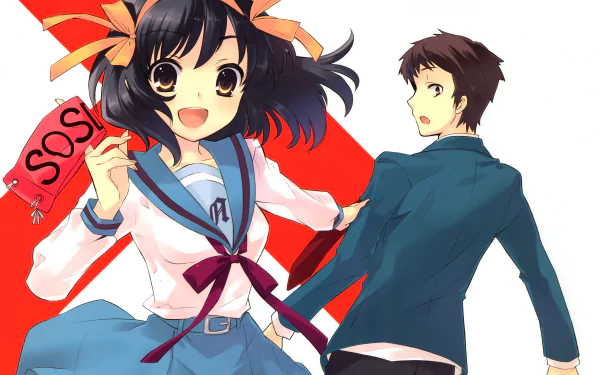 Kyon (Haruhi) Haruhi Suzumiya Anime The Melancholy of Haruhi Suzumiya HD Desktop Wallpaper | Background Image