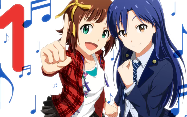Chihaya Kisaragi Haruka Amami Anime The iDOLM@STER HD Desktop Wallpaper | Background Image
