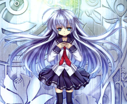 blue eyes blue hair long hair Anime Original HD Desktop Wallpaper | Background Image