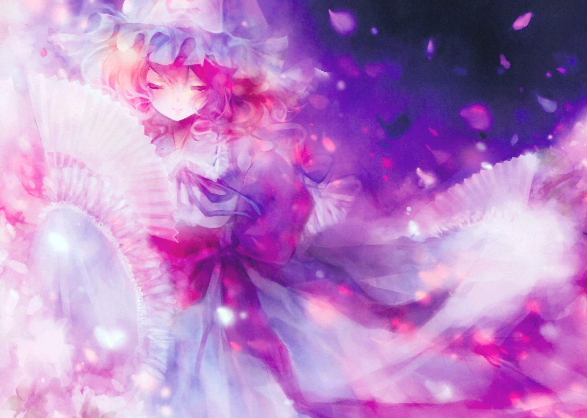 Download Yuyuko Saigyouji Anime Touhou 4k Ultra HD Wallpaper by Shimeko