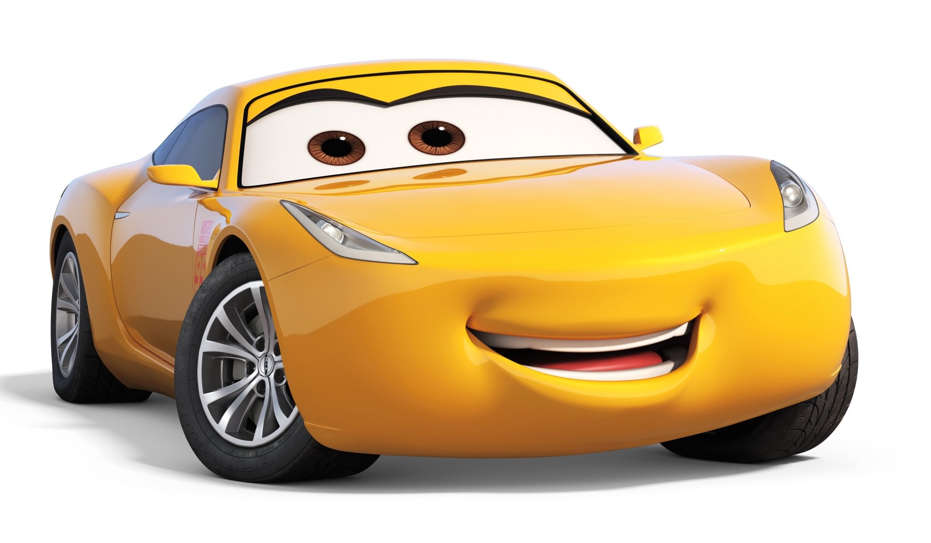 HD desktop wallpaper featuring Cruz Ramirez from the movie Cars 3.