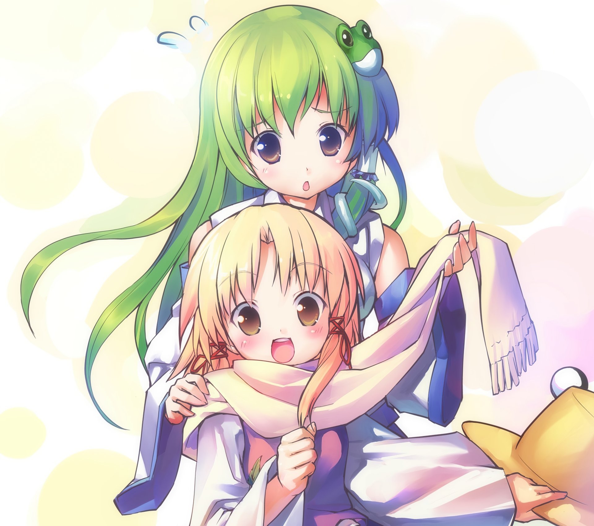 Download Suwako Moriya Sanae Kochiya Anime Touhou HD Wallpaper by takoyaki