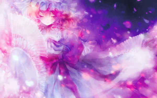 Yuyuko Saigyouji Anime Touhou HD Desktop Wallpaper | Background Image