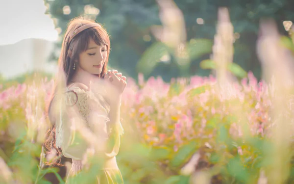 asian smile sunshine bokeh Chinese woman Jancy Wong HD Desktop Wallpaper | Background Image