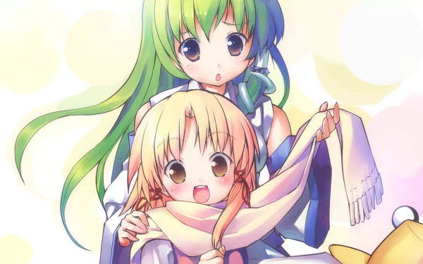 Suwako Moriya Sanae Kochiya Anime Touhou HD Desktop Wallpaper | Background Image