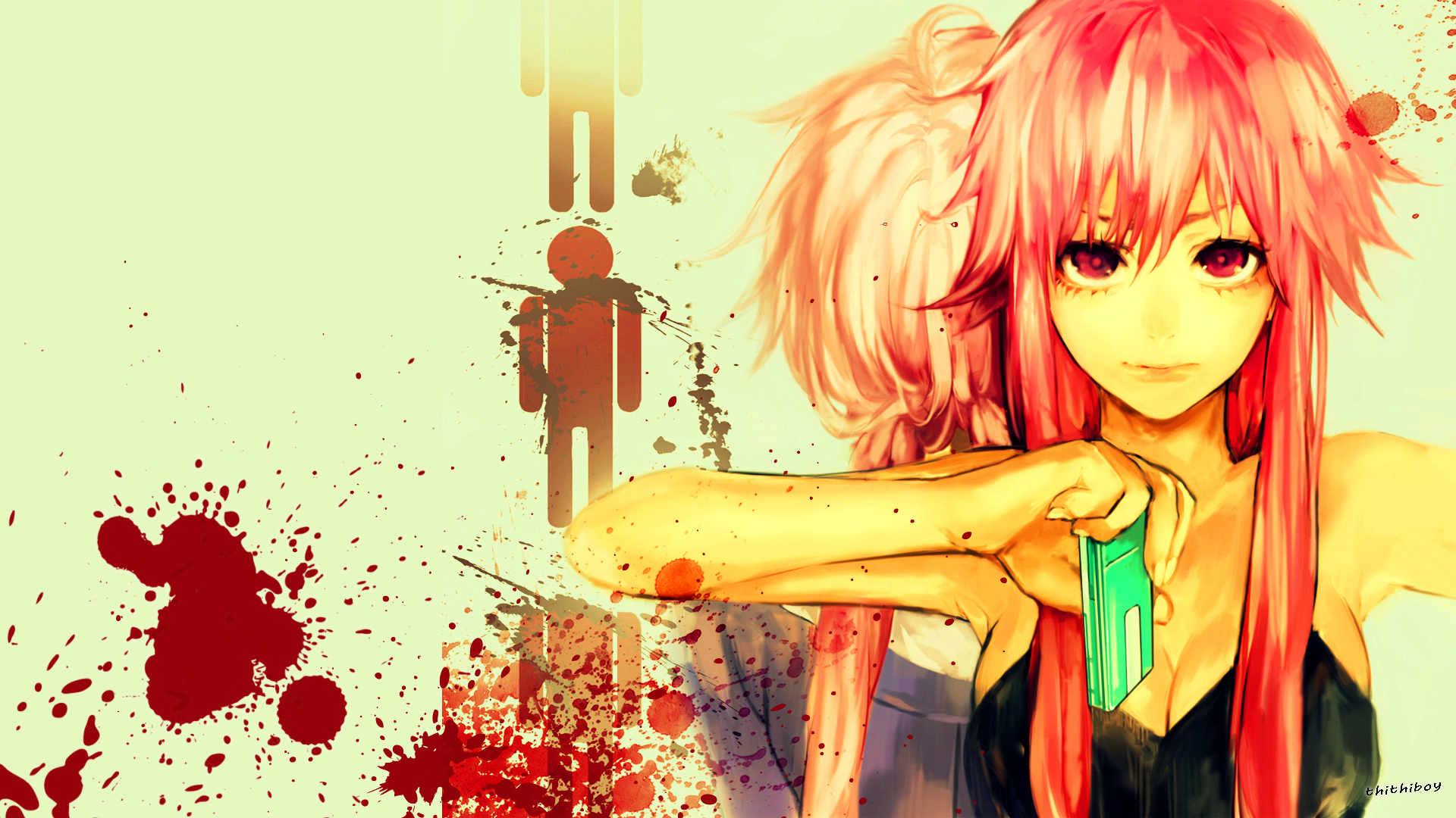 HD wallpaper: Mirai Nikki, Gasai Yuno, anime, anime girls, yandere