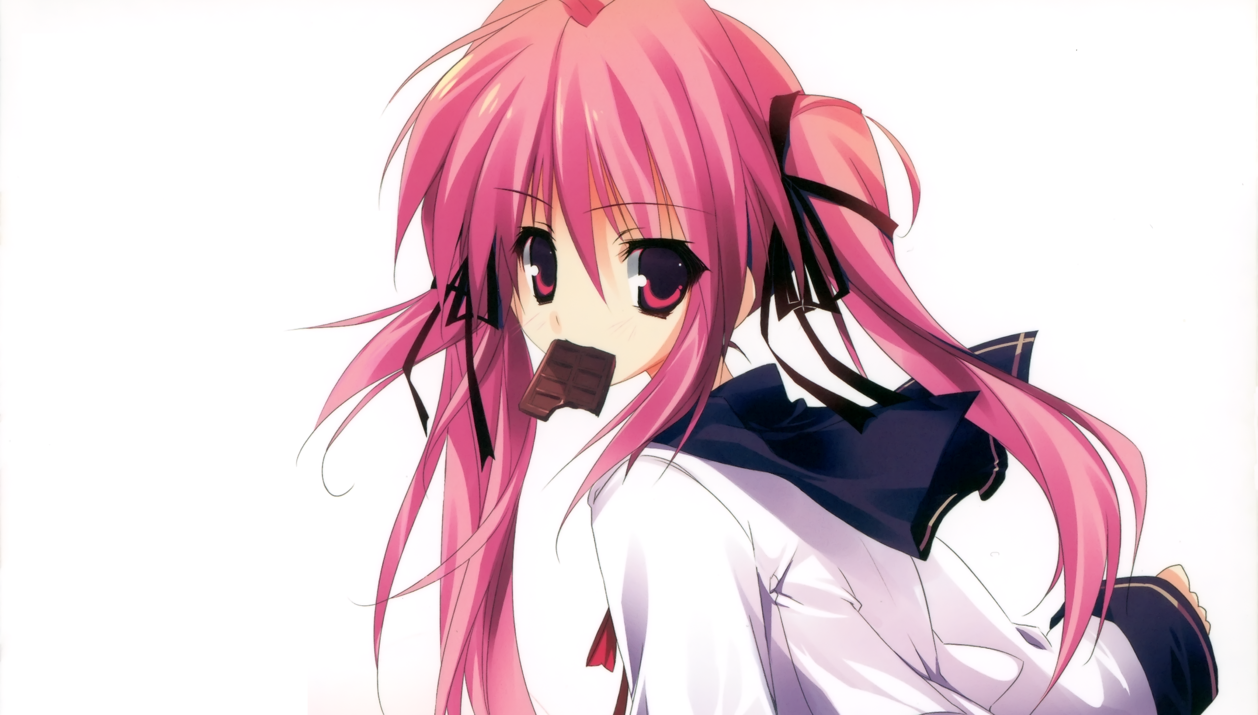 Download Pink Eyes Twintails Chocolate Pink Hair Long Hair Anime ...