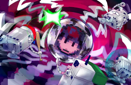  Earthbound final battle by 朝餉