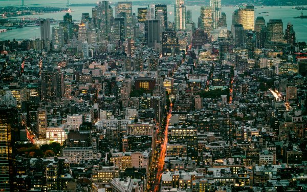 Man Made Manhattan Cities United States Skyscraper Cityscape USA Building Aerial New York HD Wallpaper | Background Image