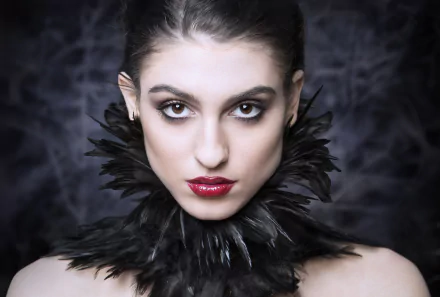 brown eyes lipstick model woman face HD Desktop Wallpaper | Background Image