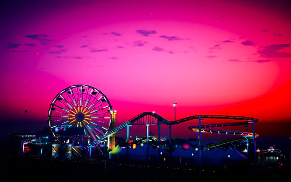 pink roller coaster video game Grand Theft Auto V HD Desktop Wallpaper | Background Image