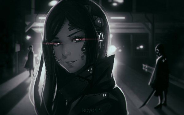 Anime Original Long Hair Cyborg HD Wallpaper | Background Image