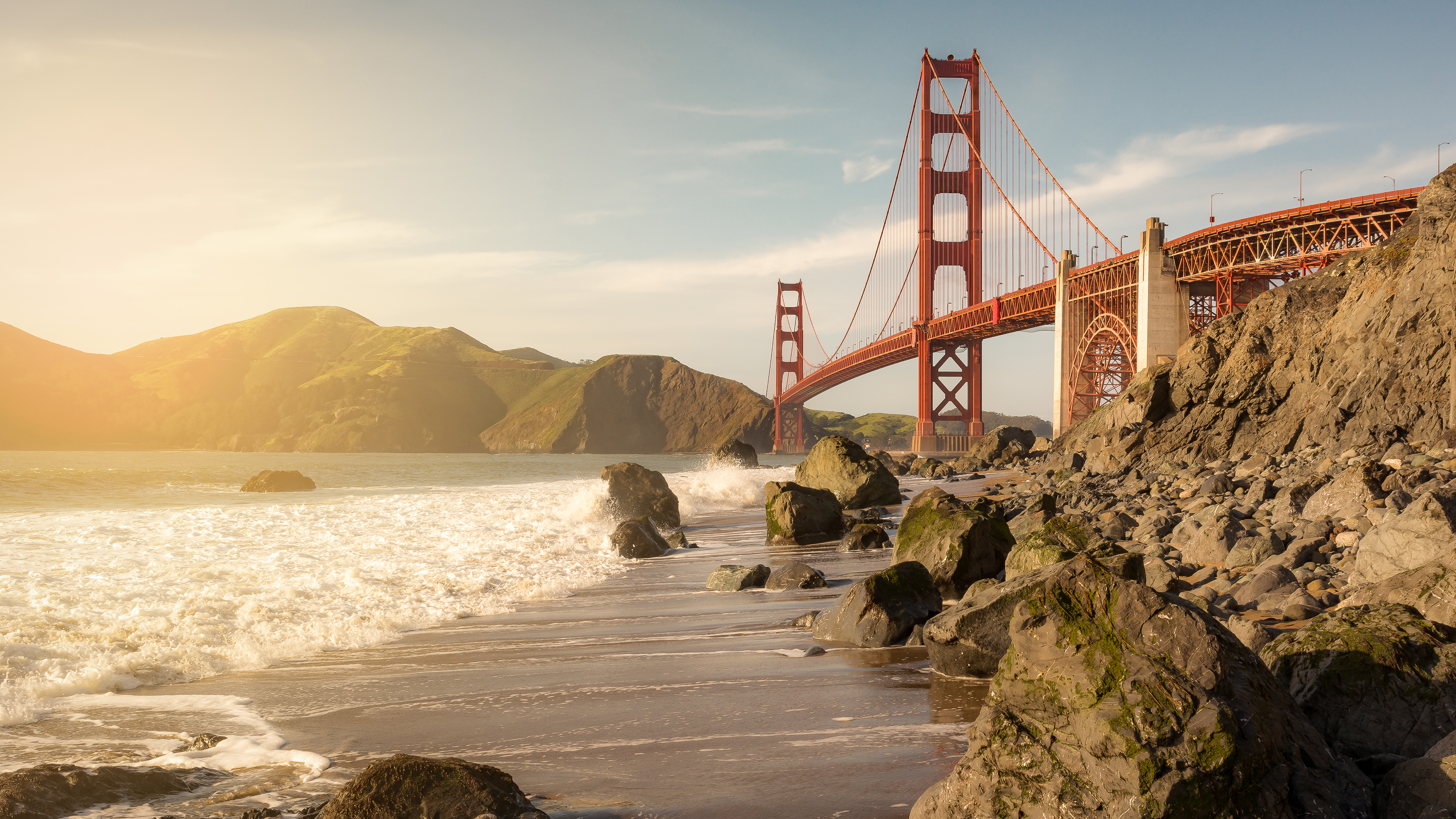 Man Made Golden Gate, Coast, Sunset, Bridge, 1080x1920 Phone HD Wallpaper