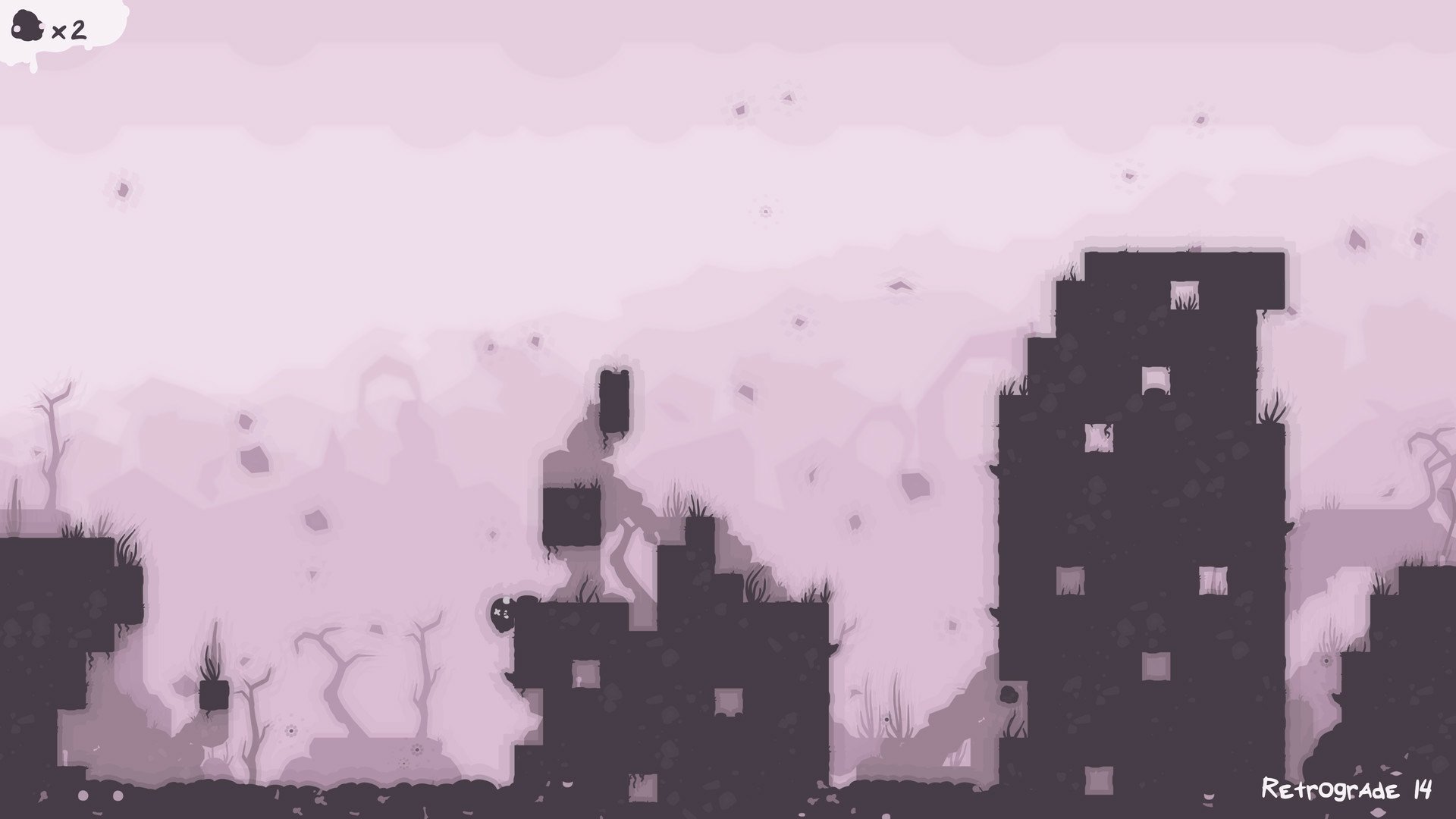 HD desktop wallpaper with a silhouette of a lone figure amidst apocalyptic ruins under a dreary sky, tagged The End Is Nigh.