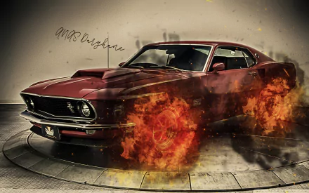  ford mustang fire
