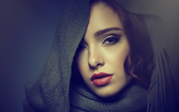 Women Face Model Lipstick Hood HD Wallpaper | Background Image