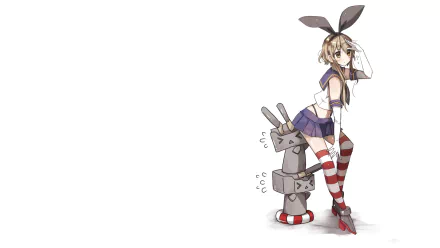 Rensouhou-chan Shimakaze (Kancolle) Anime Kantai Collection HD Desktop Wallpaper | Background Image