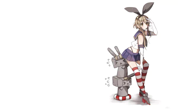 Rensouhou-chan Shimakaze (Kancolle) Anime Kantai Collection HD Desktop Wallpaper | Background Image