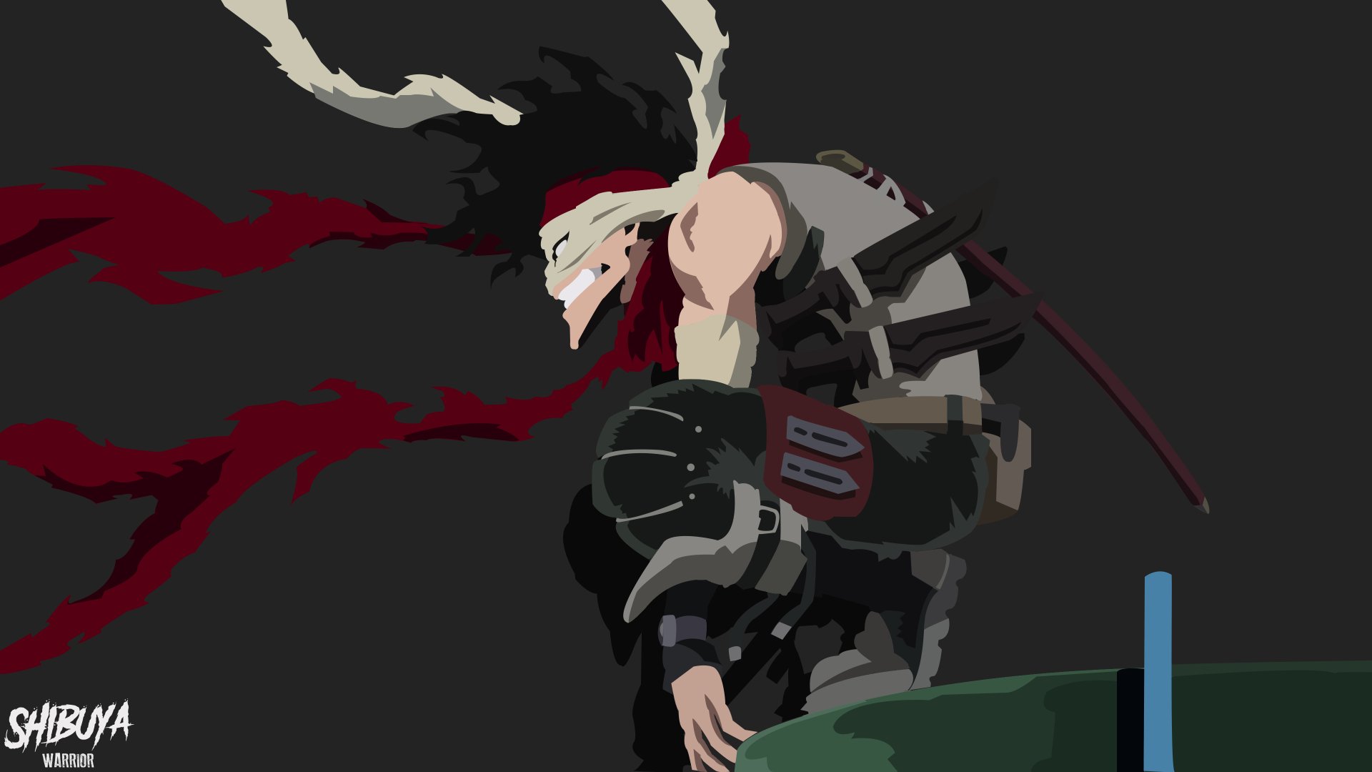 Chizome Akaguro from My Hero Academia crouches with a fierce expression against a dark background in this 4K Ultra HD anime PC desktop wallpaper.