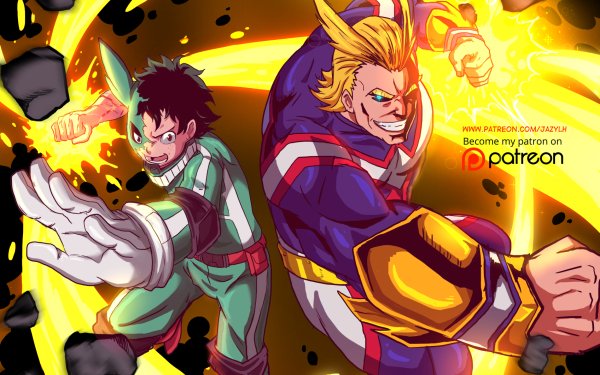 Anime My Hero Academia All Might Izuku Midoriya HD Wallpaper | Background Image