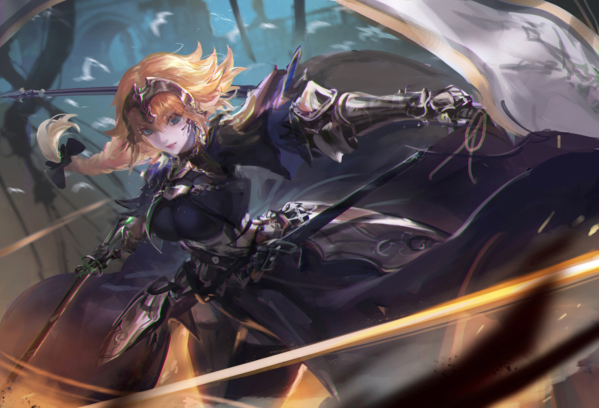 Jeanne d'Arc Ruler Fate/Grand Order HD Wallpaper by 河小风
