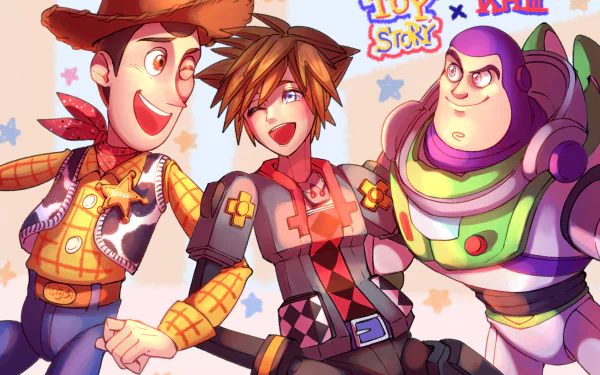 Toy Story Buzz Lightyear Woody (Toy Story) Sora (Kingdom Hearts) video game Kingdom Hearts III HD Desktop Wallpaper | Background Image