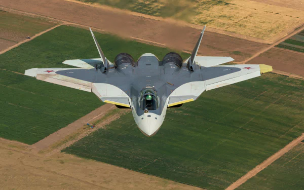 warplane aircraft jet fighter military Sukhoi Su-57 HD Desktop Wallpaper | Background Image