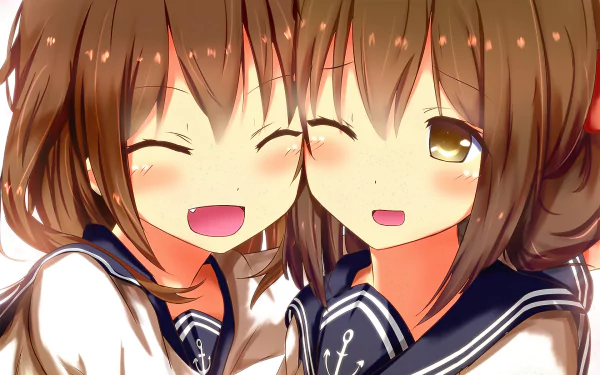 Inazuma (Kancolle) Ikazuchi (Kancolle) Anime Kantai Collection HD Desktop Wallpaper | Background Image
