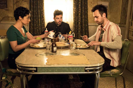 Tulip O'Hare Ruth Negga Cassidy (Preacher) Joseph Gilgun Jesse Custer Dominic Cooper TV Show preacher HD Desktop Wallpaper | Background Image