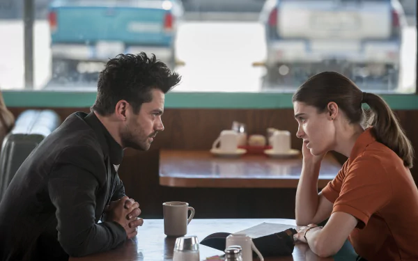 Emily Woodrow Lucy Griffiths Dominic Cooper Jesse Custer TV Show preacher HD Desktop Wallpaper | Background Image
