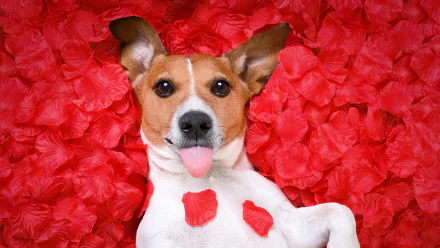 petal dog Animal jack russell terrier HD Desktop Wallpaper | Background Image