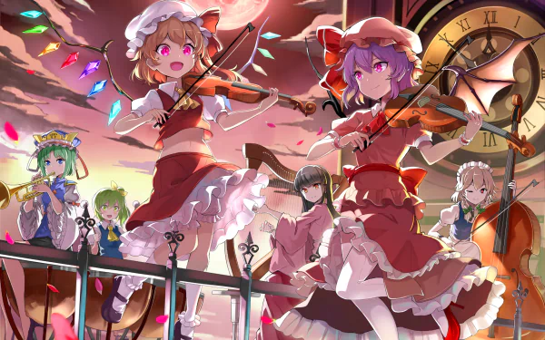 Eiki Shiki Flandre Scarlet Sakuya Izayoi Kaguya Houraisan Remilia Scarlet Daiyousei (Touhou) Anime Touhou HD Desktop Wallpaper | Background Image
