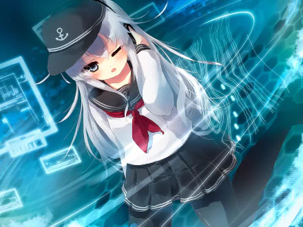 Hibiki (Kancolle) Anime Kantai Collection HD Desktop Wallpaper | Background Image