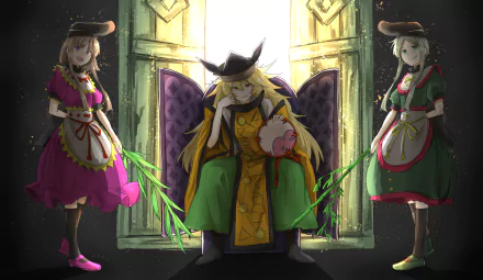 Mai Teireida Satono Nishida Okina Matara Anime Touhou HD Desktop Wallpaper | Background Image