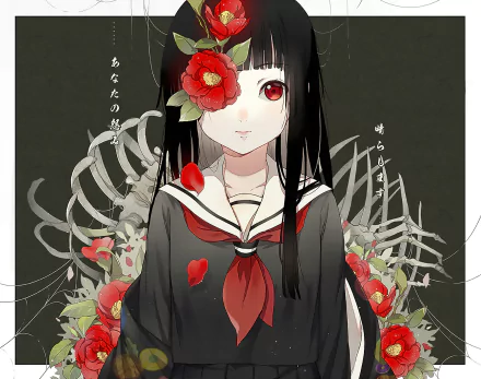 Ai Enma Anime Jigoku Shōjo HD Desktop Wallpaper | Background Image