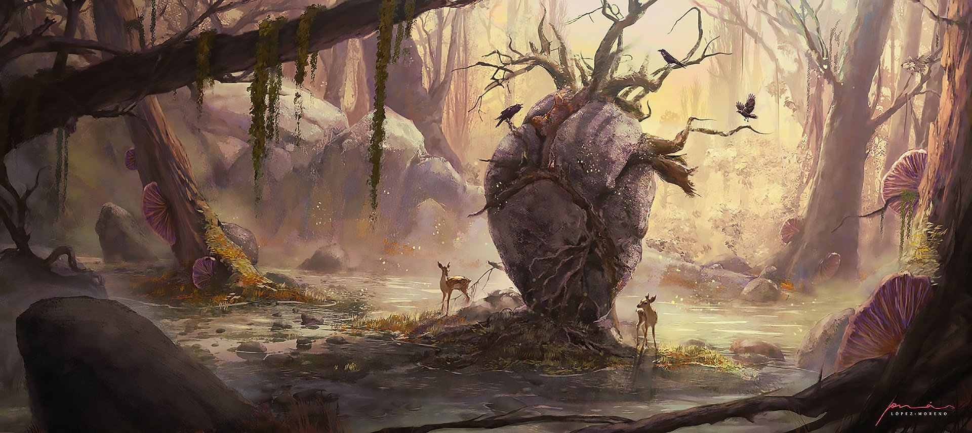 Download Fantasy Forest Wallpaper by Jonás López Moreno